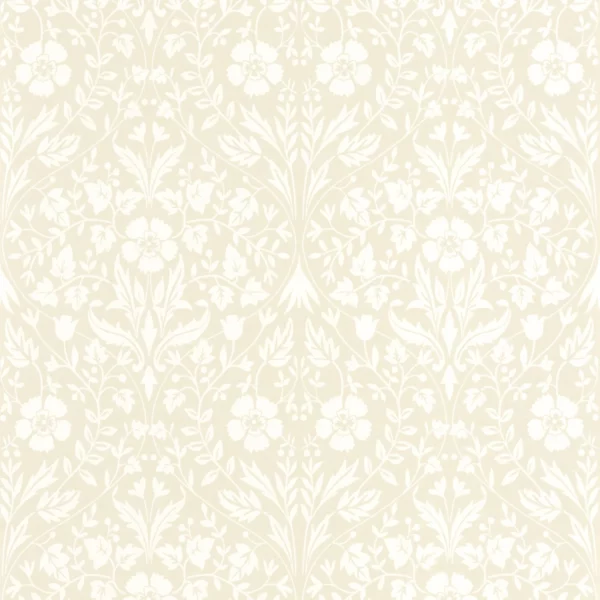 white botanical wallpaper from casadeco