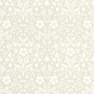 white botanical wallpaper from casadeco
