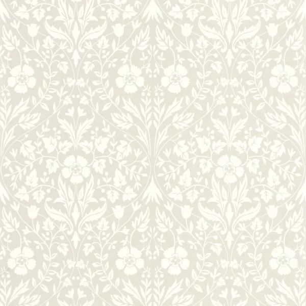 Archibald Wallpaper - Grege by white botanical wallpaper from casadeco