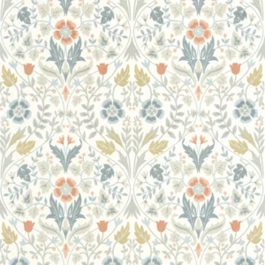 multicolour botanical wallpaper from casadeco
