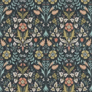 multicolour botanical wallpaper from casadeco