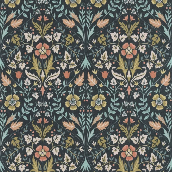 multicolour botanical wallpaper from casadeco