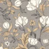 brown botanical wallpaper from casadeco