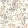 brown botanical wallpaper from casadeco
