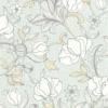 blue botanical wallpaper from casadeco