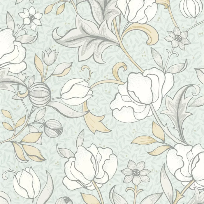 Isabella Wallpaper - Bleu Nuage fabric swatch ARCR86346122