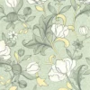 green botanical wallpaper from casadeco