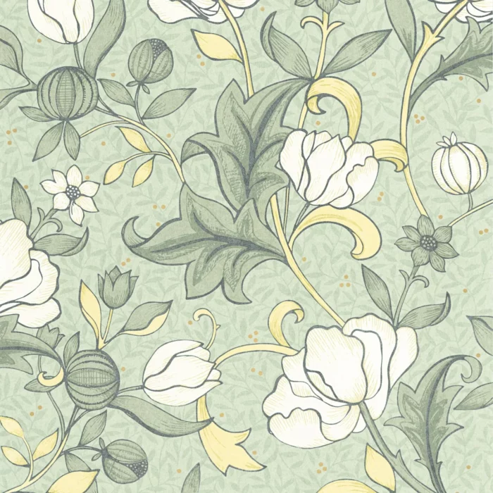 Isabella Wallpaper - Vert Amande fabric swatch ARCR86347328