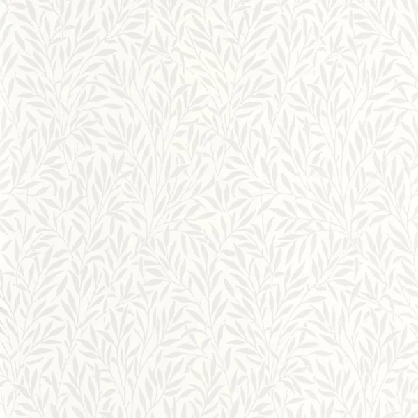 Willow Wallpaper - Blanc Ceruse by white botanical wallpaper from casadeco