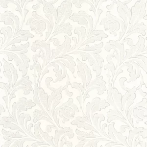 white botanical wallpaper from casadeco