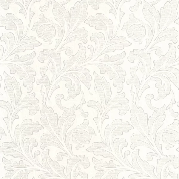 Acanthe Wallpaper - Blanc Ceruse by white botanical wallpaper from casadeco