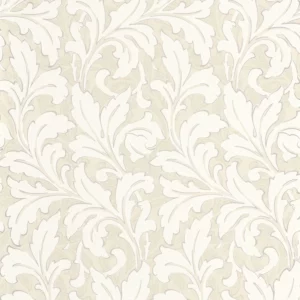 white botanical wallpaper from casadeco
