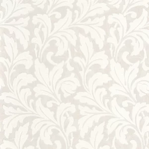 white botanical wallpaper from casadeco
