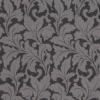 black-grey botanical wallpaper from casadeco