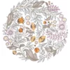brown botanical wallpaper from casadeco