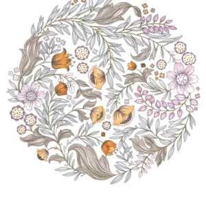 brown botanical wallpaper from casadeco