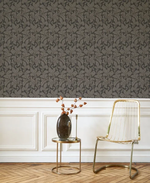 Acanthe Wallpaper - Noir by Acanthe Wallpaper - Noir from