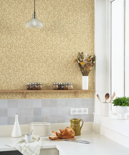 Willow Wallpaper - Vert Amande by Willow Wallpaper - Vert Amande from