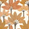 orange botanical wallpaper from casadeco