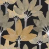 black-grey botanical wallpaper from casadeco