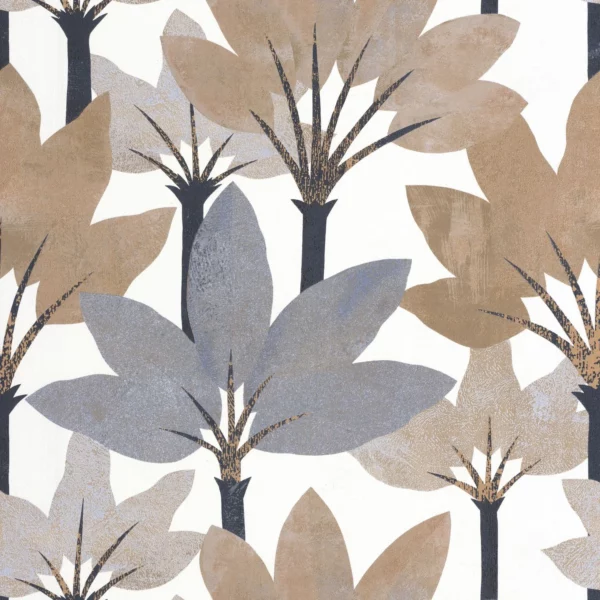 blue botanical wallpaper from casadeco