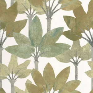 green botanical wallpaper from casadeco