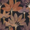 black-grey botanical wallpaper from casadeco