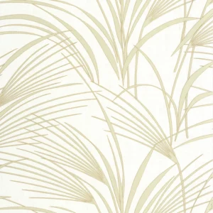 white botanical wallpaper from casadeco