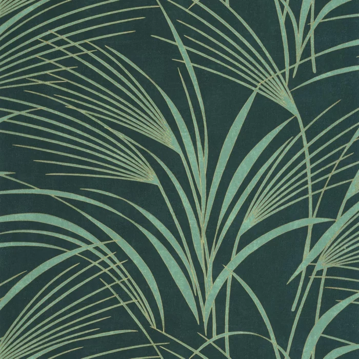 Samarra Wallpaper - Bleu Paon fabric swatch BBLN89726788