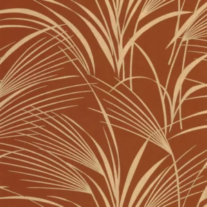 red botanical wallpaper from casadeco