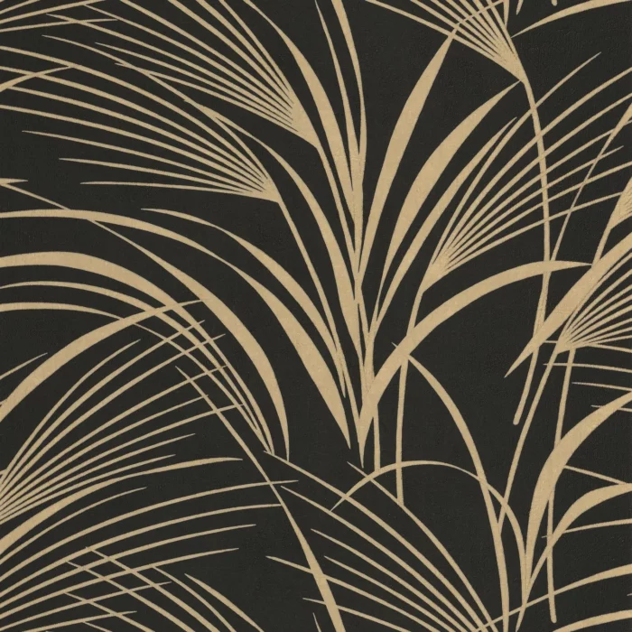 Samarra Wallpaper - Noir Reglisse fabric swatch BBLN89729035