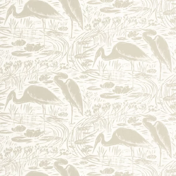 Euphrate Wallpaper - Naturel by white animal wallpaper from casadeco