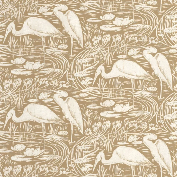 Euphrate Wallpaper - Beige Raphia by neutral animal wallpaper from casadeco