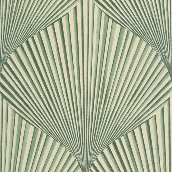 Semiramis Wallpaper - Vert Nil by green retro wallpaper from casadeco