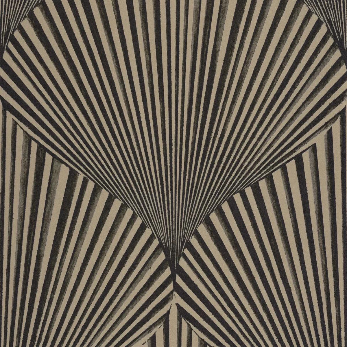 Semiramis Wallpaper - Noir Reglisse by black-grey retro wallpaper from casadeco