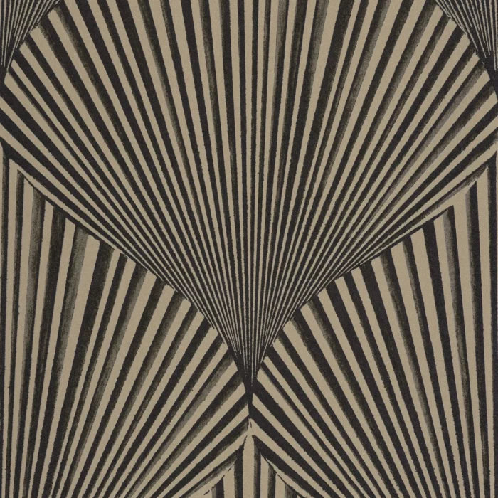 Semiramis Wallpaper - Noir Reglisse fabric swatch BBLN89769365