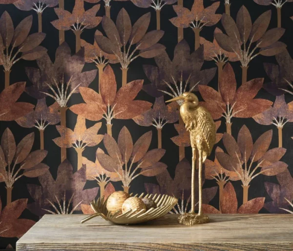 Babel Wallpaper - Encre / Rouille by Babel Wallpaper - Encre / Rouille from