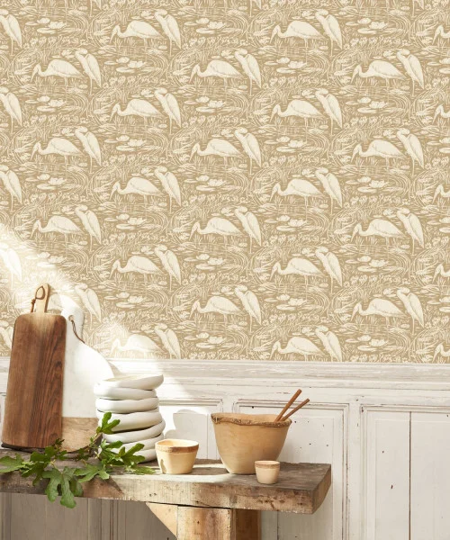 Euphrate Wallpaper - Beige Raphia by Euphrate Wallpaper - Beige Raphia from