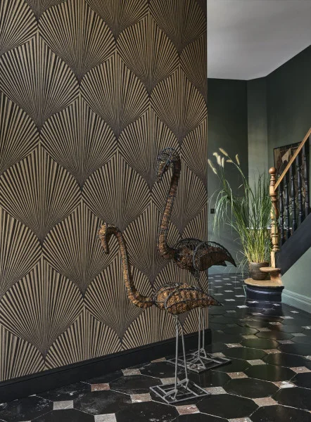 Semiramis Wallpaper - Noir Reglisse by Semiramis Wallpaper - Noir Reglisse from