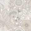 white botanical wallpaper from casadeco