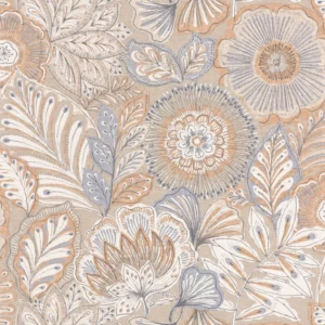 blue botanical wallpaper from casadeco