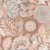 orange botanical wallpaper from casadeco