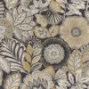 black-grey botanical wallpaper from casadeco