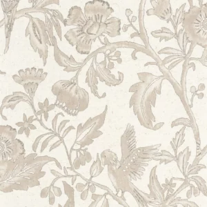 neutral botanical wallpaper from casadeco