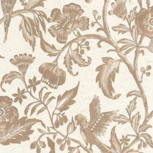 neutral botanical wallpaper from casadeco