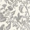 black-grey botanical wallpaper from casadeco