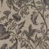 black-grey botanical wallpaper from casadeco