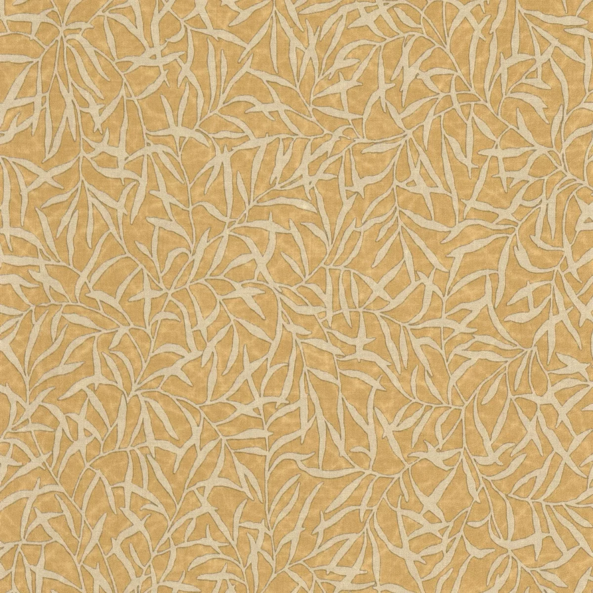 Bambu Wallpaper - Jaune Safran by yellow botanical wallpaper from casadeco