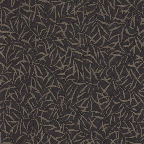Bambu Wallpaper - Noir Reglisse by brown botanical wallpaper from casadeco