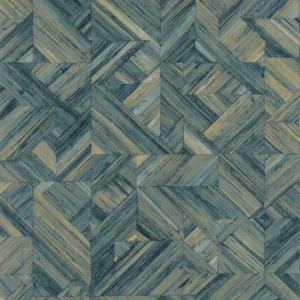 blue geometric wallpaper from casadeco